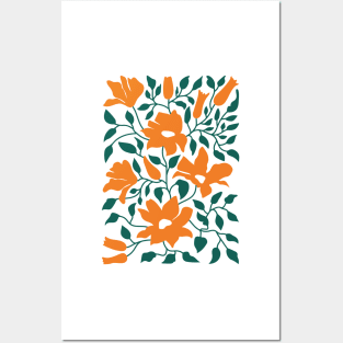 Tangerine & Pine: Matisse Flowers & Leaves Posters and Art